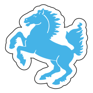 Horse Stallion Sticker (Baby Blue)